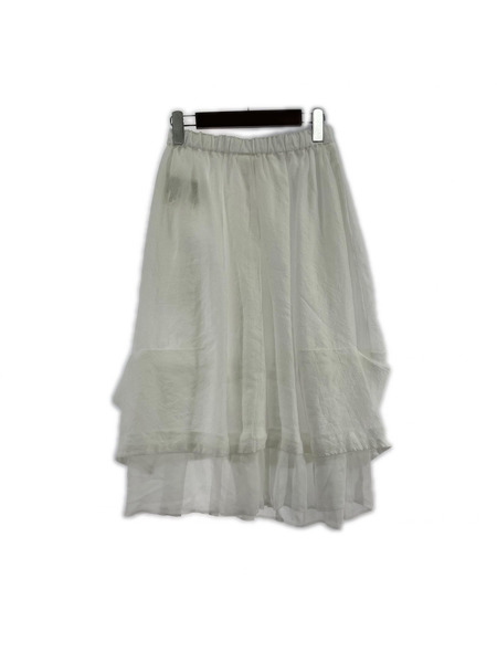 COMME des GARCONS ロングスカート コムコム ロングスカート 白(XS)