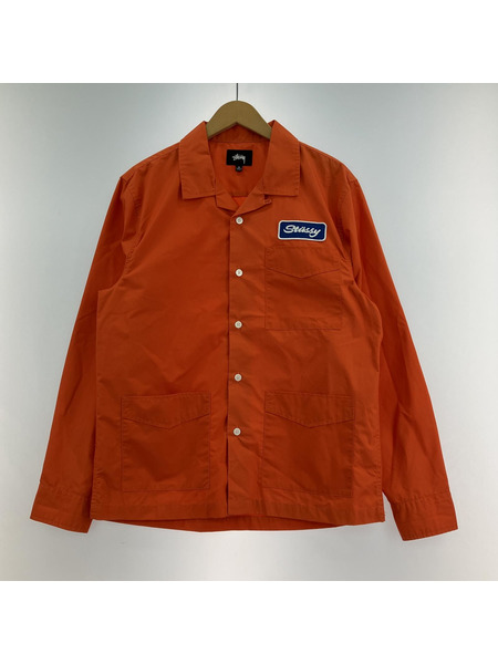 STUSSY 長袖シャツ L/S シャツ オレンジ (M)