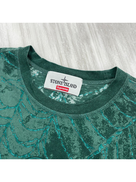 Supreme×STONE ISLAND 23AW NEW Spiderweb Tee サイズM グリーン
