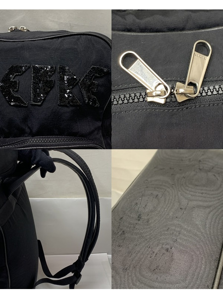 GUCCI インターロッキングG バックパック BLK 536724 本体のみ グッチ GG スパンコール うさぎ リュックサック 