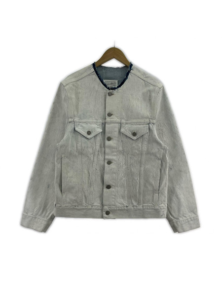MAISON MARGIELA デニムジャケット 21AW ビアンケット ペンキ デニムジャケット 46