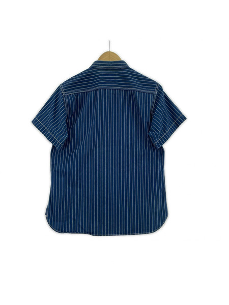 STUDIO D’ARTISAN 半袖シャツ S/Sワークシャツ 紺