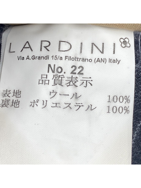 LARDINI ウール ストライプ セットアップスーツ 44 グレー