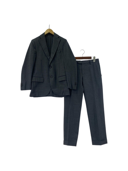 LARDINI ウール ストライプ セットアップスーツ 44 グレー