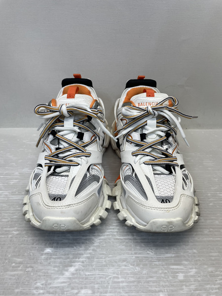 BALENCIAGA TRACK TRAINER ダッドスニーカー 26.5cm ホワイト×オレンジ 542023