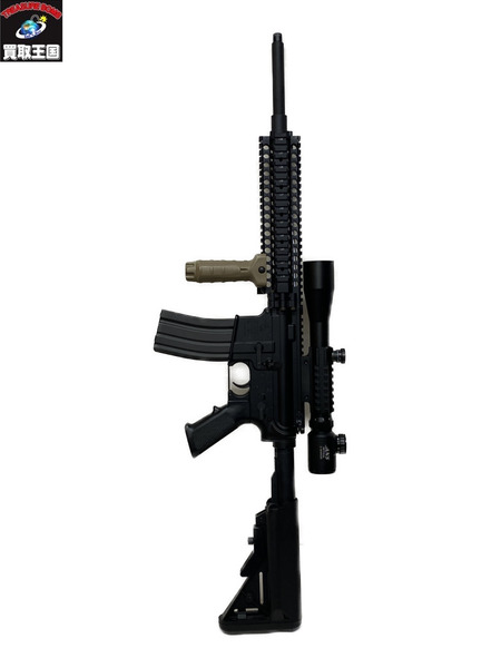 電動ガン マルイ SOPMOD M4 カスタム品 0.88ｊ 初期ﾊﾟｰﾂ欠/ｽｺｰﾌﾟ･ﾊﾞｯﾃﾘｰ付き