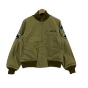 TOYS McCOY フライトジャケット McHILL ワッペン プリント タンカースジャケット M カーキ