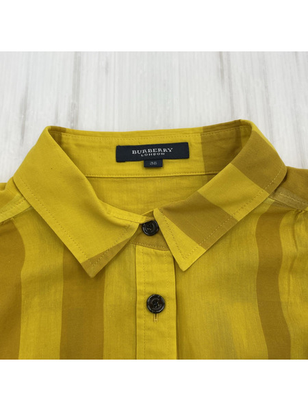 BURBERRY 長袖シャツ チェックシャツ黄[値下]