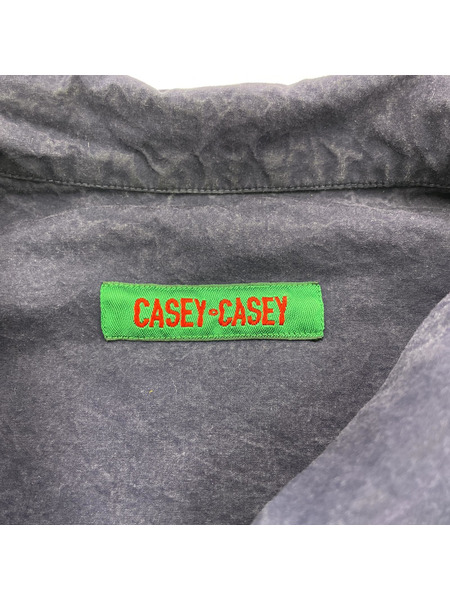 CASEY-CASEY カンガルーポケット プルオーバーシャツ L ネイビー