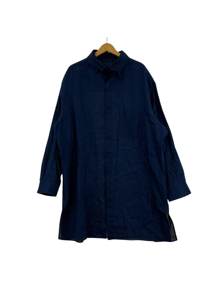 Yohji Yamamoto POUR HOMME FLAXINDIGO REVERSE R-SPARE 3襟シャツ[値下]