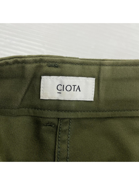 CIOTA パンツ スピンコットンバックサテンベイカーパンツ 5 カーキ