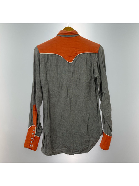 OLD・VINTAGE 長袖シャツ Las Vegas by Cowboy Joe ウェスタン刺繍シャツ (S)