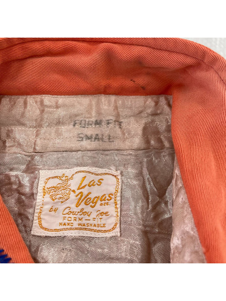 OLD・VINTAGE 長袖シャツ Las Vegas by Cowboy Joe ウェスタン刺繍シャツ (S)