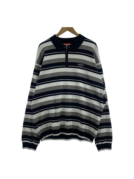 Supreme 24AW stripe zip polo shirt（XL)｜商品番号