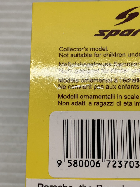 1/43スケールカー Spark ポルシェ911 GT3 24H Spa 2020 #98