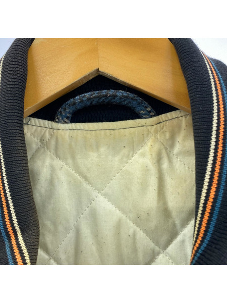 Nudie Jeans チェック柄 ウールスタジャン ブルー