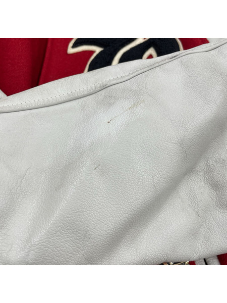 Hewitt×BACK DROP デコ 袖レザースタジャン