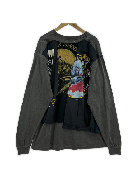 DISCOVERED 長袖Tシャツ・カットソー リメイク チャコール