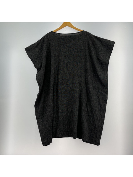 evam eva linen cotton poncho E241T151[値下]