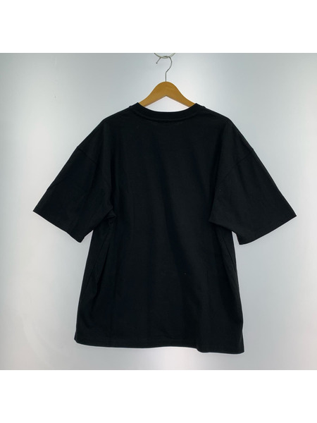 THUG CLUB ROCK T-SHIRT レザーパッチTee 1 ブラック