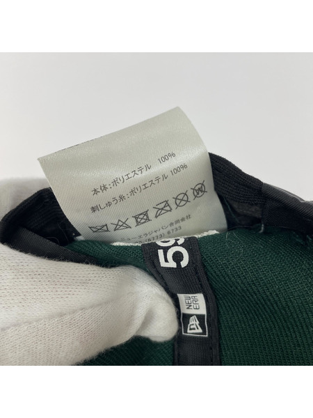 NEW ERA 59FIFTY MLB オークランドアスレチックス キャップ (61.5cm) 緑黄[値下]