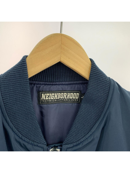 NEIGHBORHOOD 90s TECHNICAL APPAREL K-9 MA-1 (L) 紺