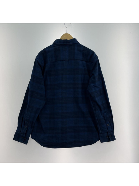 FTC 長袖シャツ フランネルシャツ ブルー L