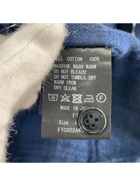 FTC 長袖シャツ フランネルシャツ ブルー L