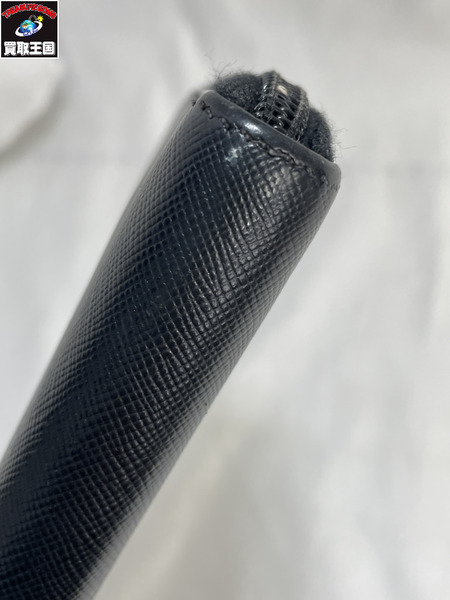 長財布 PRADA サフィアーノ ラウンドジップウォレット BLK