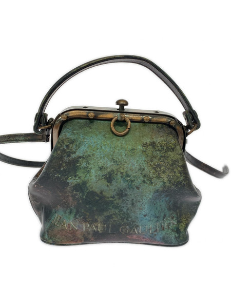 JEAN PAUL GAULTIER FEMME ショルダーバッグ 玉虫 ガマ口 ショルダーバッグ 緑