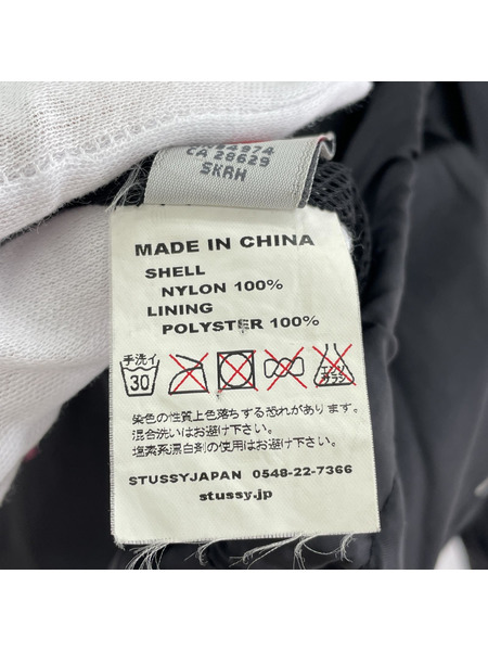 STUSSY 総ロゴ コーチジャケット (L) 黒