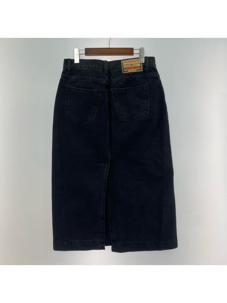 DIESEL ヒザ丈スカート デニムスカート 黒 (w29)[値下]