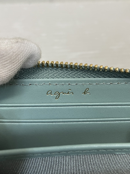 agnes b. ロゴエンボスコインケース ミント コインケース