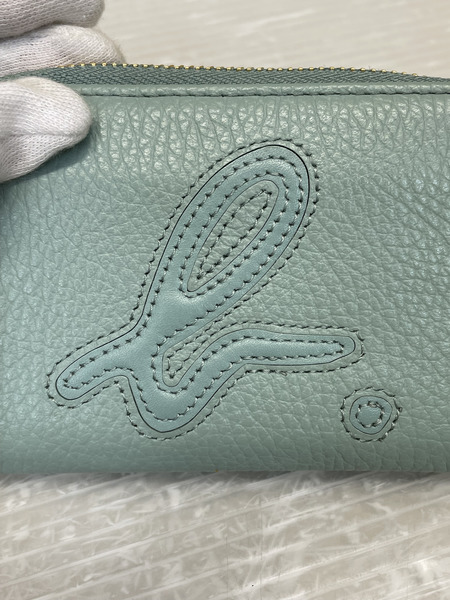 agnes b. ロゴエンボスコインケース ミント コインケース