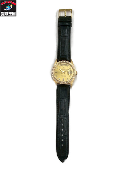 ROLEX DAY DATE ロレックス デイデイト 18348A E番 YG 革ベルト メンズAT 18金 イエローゴールド [値下]