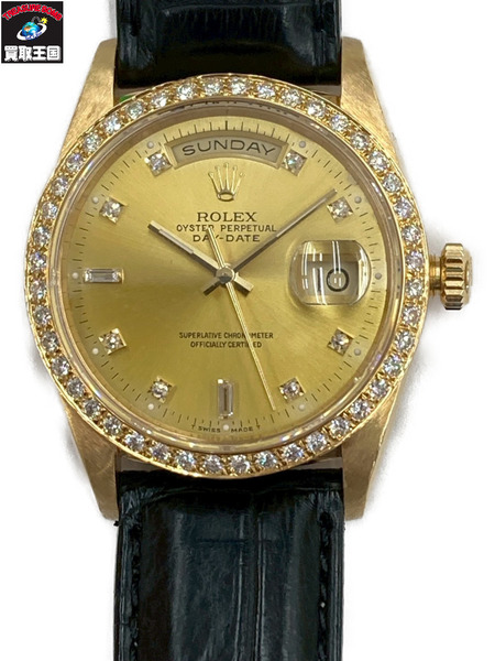 ROLEX DAY DATE ロレックス デイデイト 18348A E番 YG 革ベルト メンズAT 18金 イエローゴールド [値下]