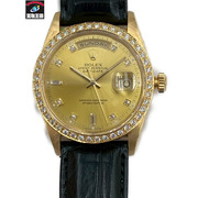 ROLEX DAY DATE ロレックス デイデイト 18348A E番 YG 革ベルト メンズAT 18金 イエローゴールド 