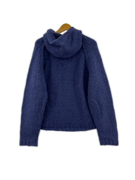 STUSSY パーカー（ジップアップ） Chunky Sweater Zip Hood 紫 M