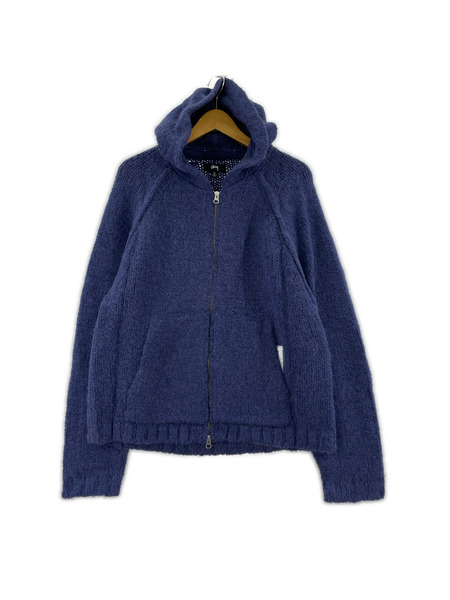 STUSSY パーカー（ジップアップ） Chunky Sweater Zip Hood 紫 M