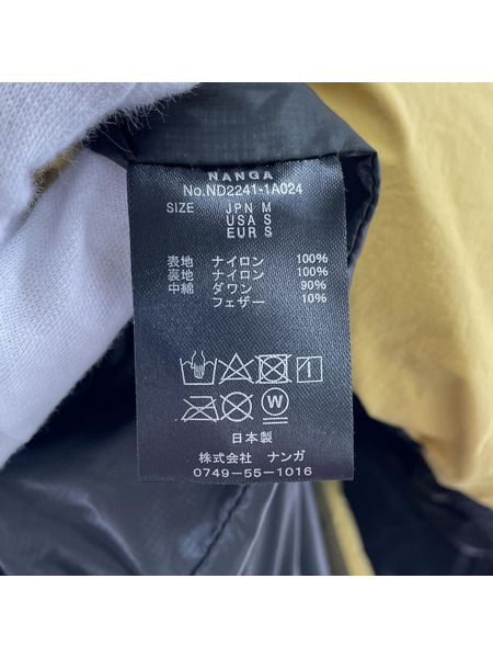 NANGA ダウンベスト MAZENO RIDGE VEST 黄 (M)[値下]