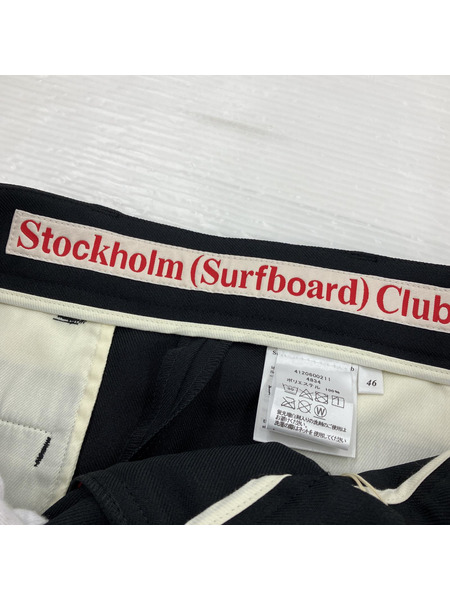 パンツ STOCKHOLM SURFBOARD CLUB スラックスパンツ 黒 46