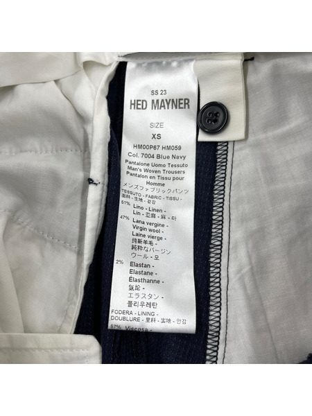 HED MAYNER 23SS Short Pleated Pants HM00P67 HM059 紺 (XS)