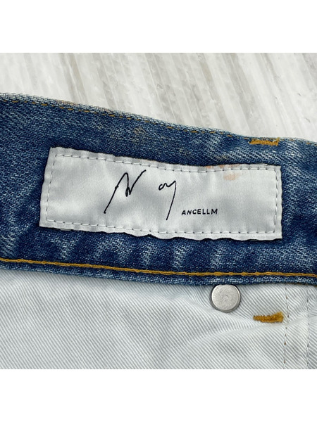 ANCELLM SELVEDGE DENIM STRAIGHT 5P PANTS 1 サックス ANC-PT11-A