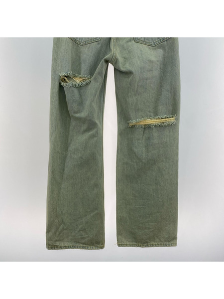 X-girl デニム・ジーンズ X-GIRL DISTRESSED DENIM PANTS (S)