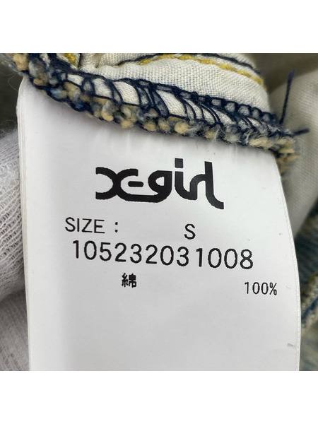 X-girl デニム・ジーンズ X-GIRL DISTRESSED DENIM PANTS (S)
