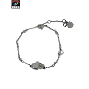 Christian Dior ディオール ラインストーン ハートチャーム ブレスレット