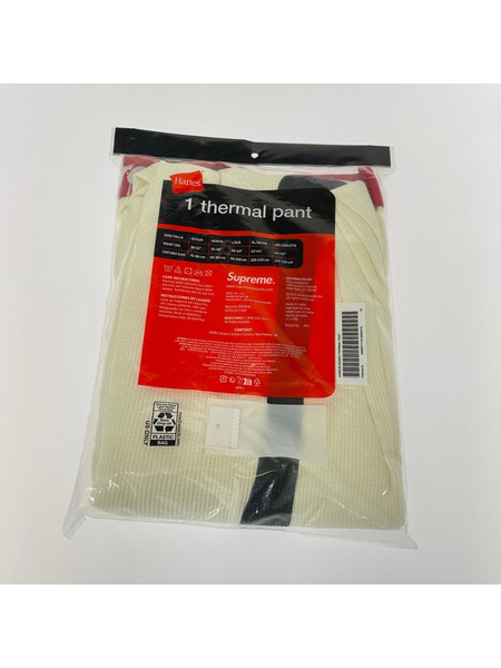 Supreme Hanes Bones Thermal Pant サーマルパンツ XL 白