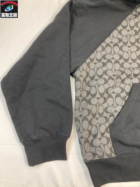 COACH コーチ シグネチャーフーディ パーカー サイズXL ブラック 