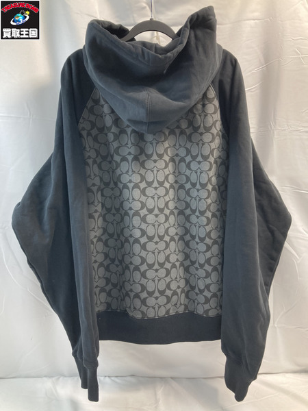 COACH コーチ シグネチャーフーディ パーカー サイズXL ブラック 