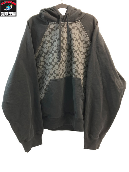 COACH コーチ シグネチャーフーディ パーカー サイズXL ブラック 